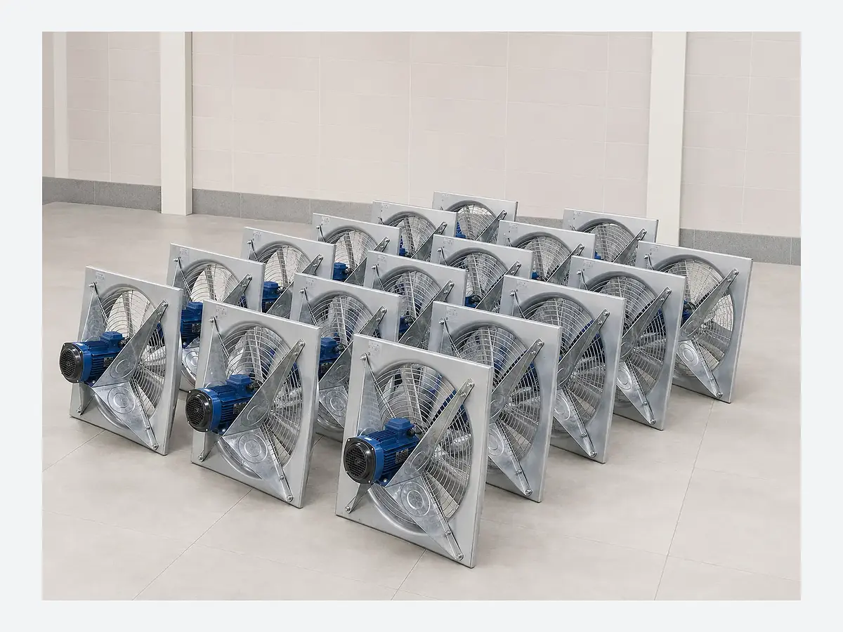 Batch of industrial axial fans prepared at the RAFAVENT facility