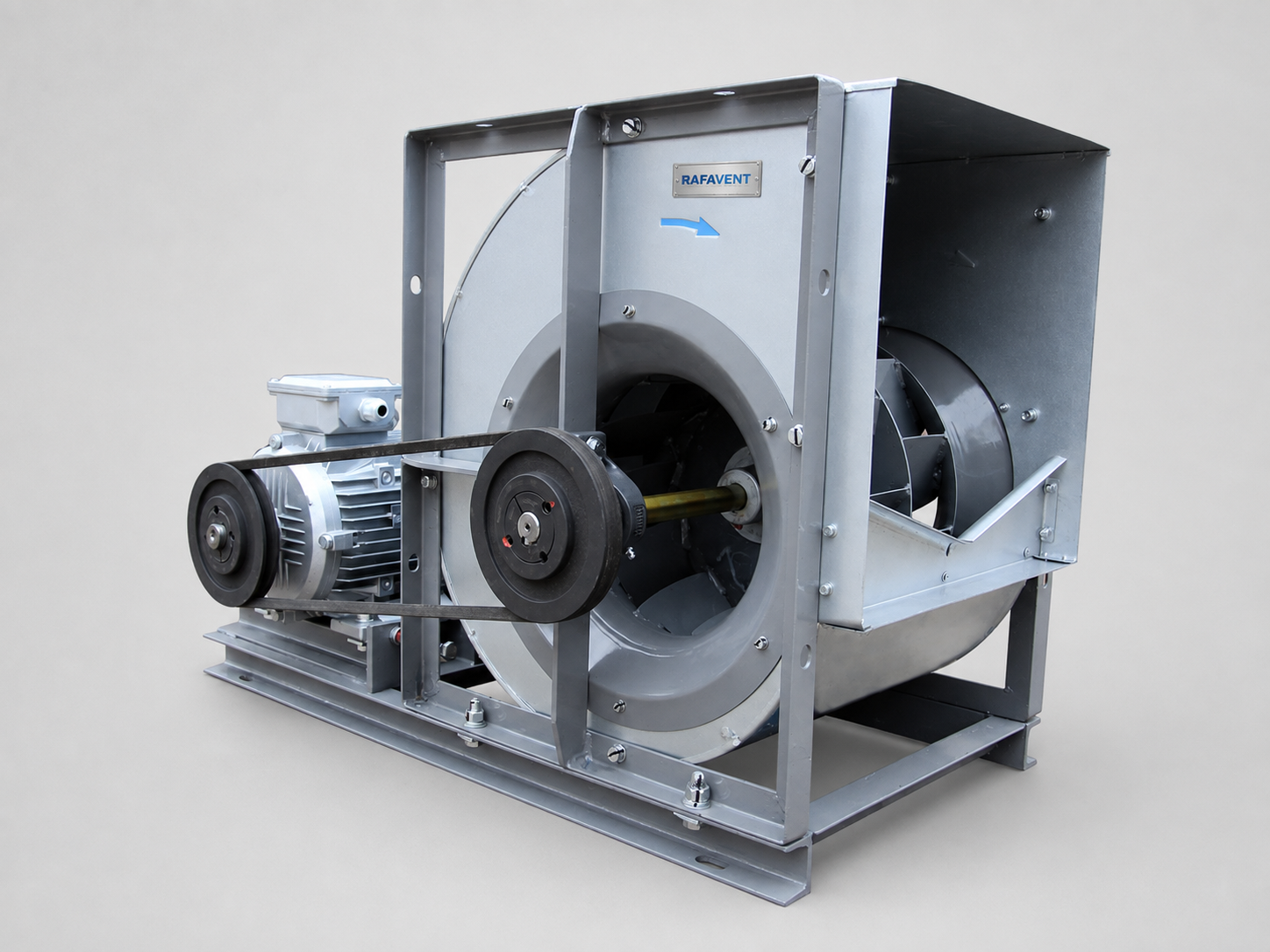 RAFAVENT backward-curved double-inlet centrifugal fan with belt drive